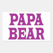 Papa Bear Rectangular Stickers