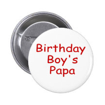 Papa de garçons d'anniversaire pin's