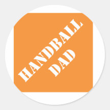 Papa de handball de Dadisms Adhésifs Ronds