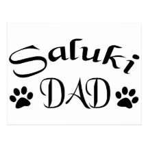 Papa de Saluki (texte de fantaisie) Cartes Postales