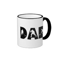 Papa d'hockey de fête des pères tasse