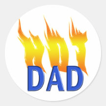 Papa et flammes chauds autocollants