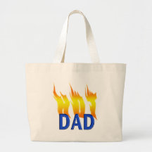 Papa et flammes chauds sac
