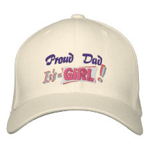 Papa fier - fille casquettes brodées