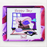 Papa heureux Mousepad de jour Tapis De Souris