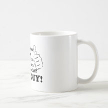 Papa impressionnant avec des pouces mugs