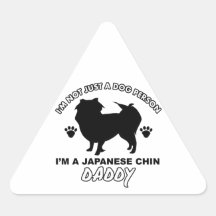papa japonais de chien de menton autocollants