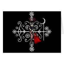 Papa Legba Voodoo Doll Veve Greeting Card