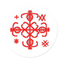 Papa Legba Wear Round Stickers