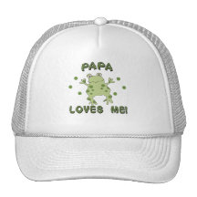 Papa Loves Me Frog Mesh Hat