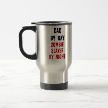 Papa par le tueur de zombi de jour par nuit tasse à café