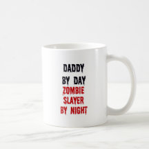 Papa par le tueur de zombi de jour par nuit mugs à café