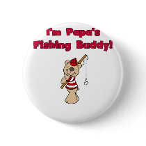 Papa's Fishing Buddy Tshirts and Gifts Pinback Buttons