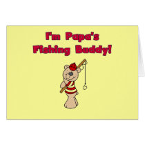 Papa's Fishing Buddy Tshirts and Gifts Greeting Card