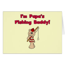 Papa's Fishing Buddy Tshirts and Gifts Greeting Card