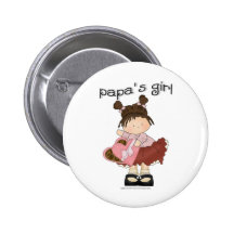 ♥ papa's girl ♥ girly giggles pinback button