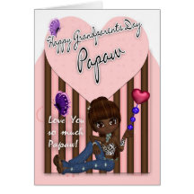 Papaw, Grandparents Day Card - Cute Little Girl