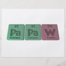 Papaw-Pa-Pa-W-Protactinium-Protactinium-Tungsten.p Personalized Flyer