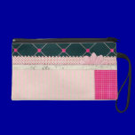 PAPER10 GIRLY SCRAPBOOKING BLACK PINKS WHITE PATTE bagettes bags