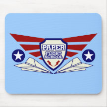 Paper Airplane Flight School Mousepads