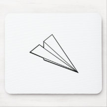 Paper Airplane Mouse Pad