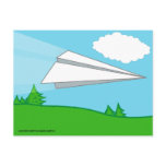 Paper Airplane Postcard