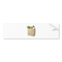 Paper bag full of groceries bumper sticker