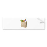 Paper bag full of groceries bumper stickers