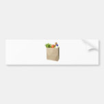 Paper bag full of groceries bumper sticker