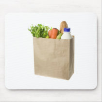 Paper bag full of groceries mousepad
