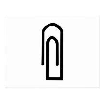 Paper clip - office post cards