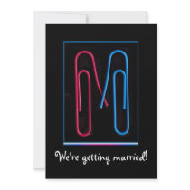 paper clips couple personalized invitations