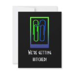 paper clips save the date personalized announcement