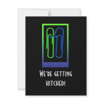 paper clips save the date personalized announcement