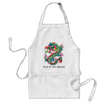 Paper Cut Year of The Dragon Gift Apron
