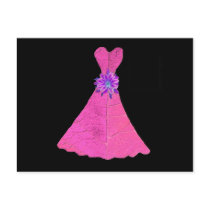 Paper Doll Bridesmaid Dresses Postcards