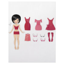 Paper doll cut personalized letterhead