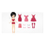 Paper doll cut customized photo card