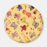 Paper Dolls Design Refrigerator Magnet