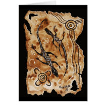 Paper Goannas Greeting Card