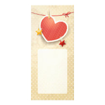 Paper heart custom rack cards