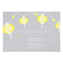 Paper Lantern Reply Card Announcement
