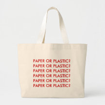PAPER OR PLASTIC Canvas Shopping Bag