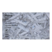 Paper Shredding Business Card