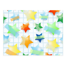 Paper stars, postcard