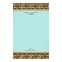Papeterie baroque de concepteur de damassé : : aqu papier à lettre personnalisable