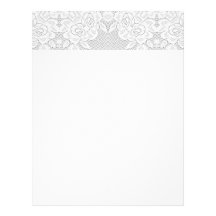Papeterie blanche vintage de dentelle en-tête de lettre customisable