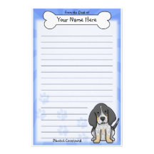 Papeterie de Coonhound de Kawaii Bluetick Papier À Lettre Customisé
