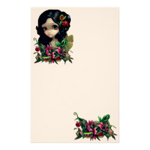 Papeterie "de fée carnivore de bouquet" papier à lettre personnalisé