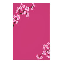 Papeterie de fleurs de cerisier papier à lettre personnalisable